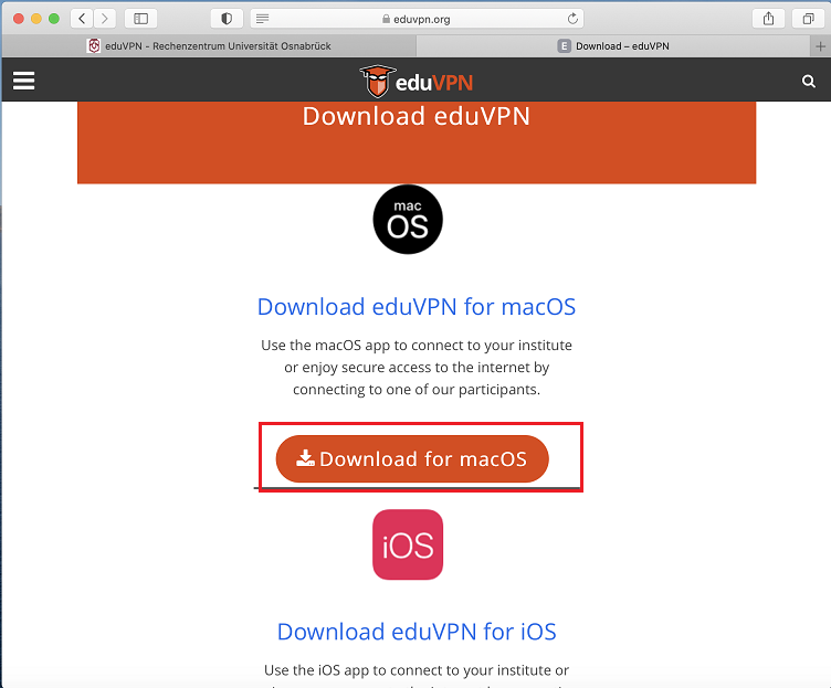 macOS edu_vpn Screenshot